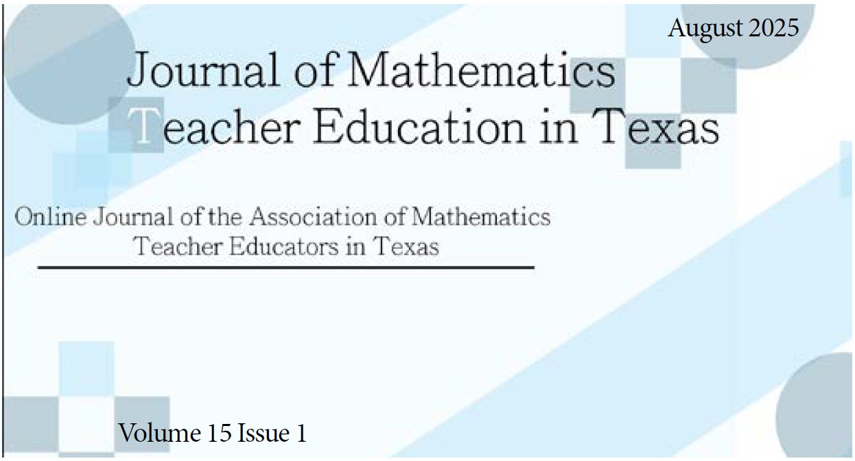 Cover image from the issue of Journal of Mathematics Teacher Education in Texas (online journal of the Association of Mathematics Teacher Educators in Texas)